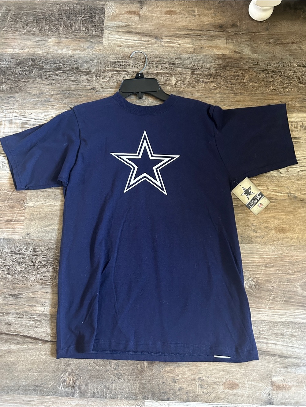 NWT NFL Navy Dallas Cowboys Star Logo Tee YOUTH LARGE